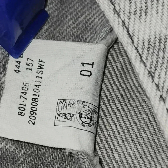 VINTAGE NWT 90s Lee Riders trim straight Grey Frost Union made USA 38x34 - Picture 4 of 6